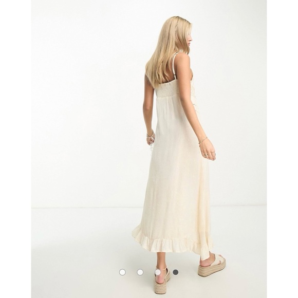 NWT RAGA Golden Rays Midi Lace Slip Dress - Picture 2 of 3